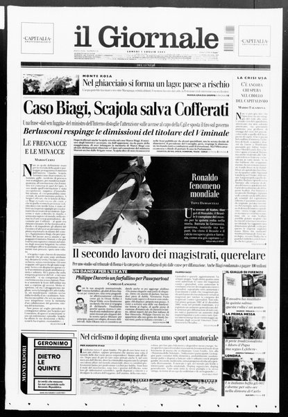 Il giornale del lunedi